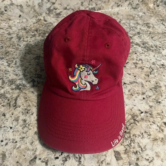 Life is Good Kids Adjustable Pink Unicorn Hat - Picture 2 of 8